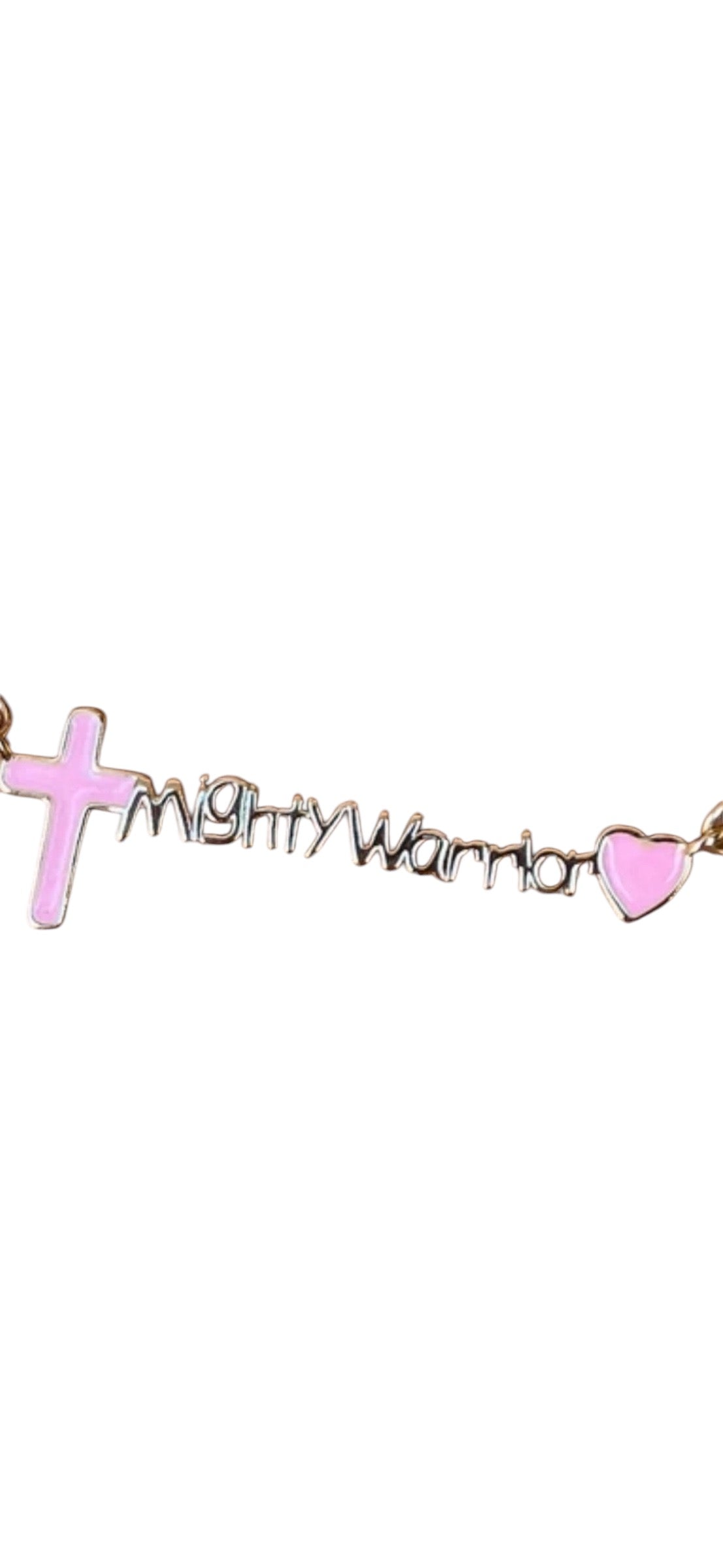 Gold & Pink Mighty Warrior Necklace